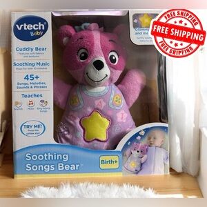 VTech Baby Soothing Songs Bear Stuffed Toy Pink Rare Discontinued FREE SHIPPING